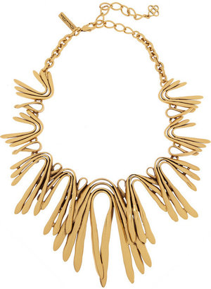 Oscar de la Renta Gold-plated necklace
