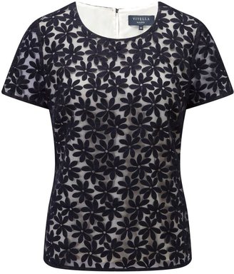 House of Fraser Viyella Petite Daisy Embroidered Blouse