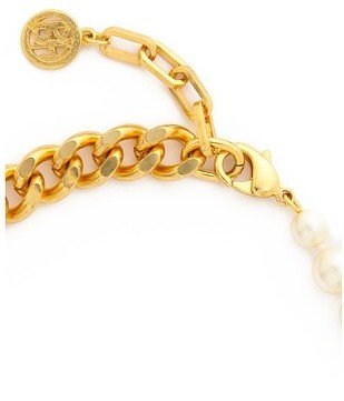 Ben-Amun Imitation Pearl & Chain Necklace