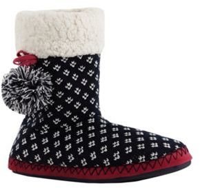 totes Pattern knit bootie