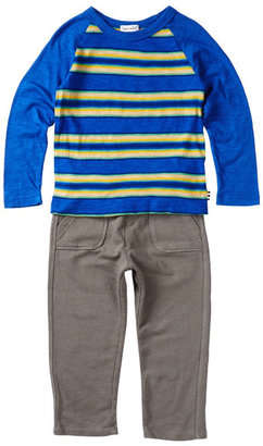 Splendid Garment Dye Stripe Raglan & Pant Set (Little Boys)