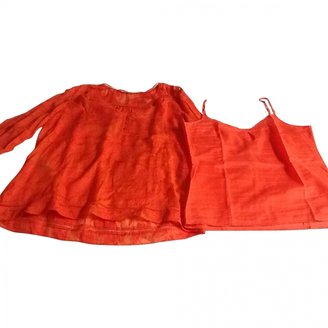 Gerard Darel Orange Silk Top