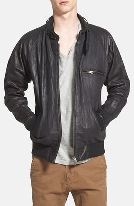Zanerobe 'Clubman' Leather Bomber Jacket (Online Only)
