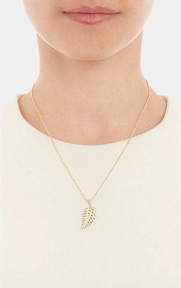 Jennifer Meyer Women's Pavé Leaf Pendant Necklace