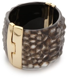 Alexis Bittar Crocodile Textured Liquid Hinge Bracelet