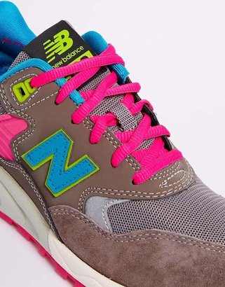 New Balance 580 Suede/Mesh Gray Sneakers