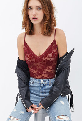 Forever 21 FABULOUS FINDS Sheer Lace Bodysuit