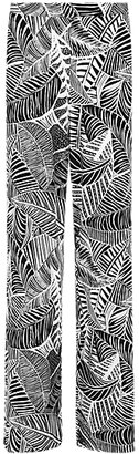 Marks and Spencer Tropical Print Wide Leg Trousers