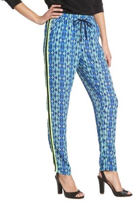 Romeo & Juliet Couture blue and green printed drawstring pant