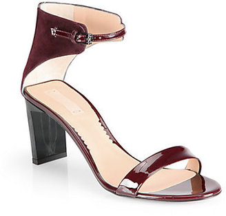 Reed Krakoff Atlas Patent Leather Ankle-Strap Sandals