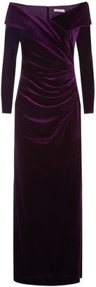 Jacques Vert Lorcan Mullany Claret Asymmetric Velvet Gown
