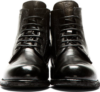 Officine Creative SSENSE Exclusive Black Leather Vertigo Ankle Boots