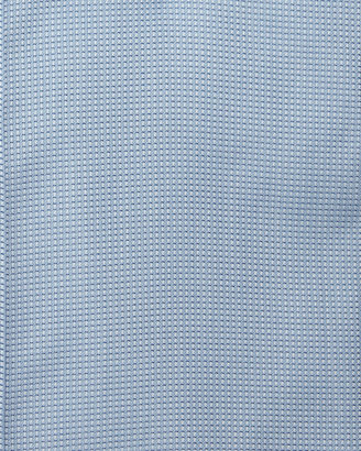 Brioni Tick-weave Dress Shirt, Blue