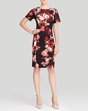 Adrianna Papell Dress - Short Sleeve Floral Print