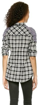 Free People Catch Up Plaid Top