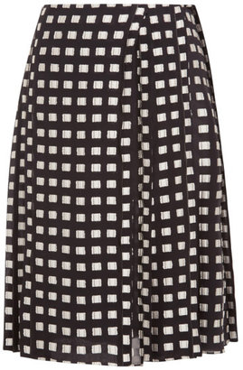 Proenza Schouler Black And White All Over Fil Coupe Pleated Skirt