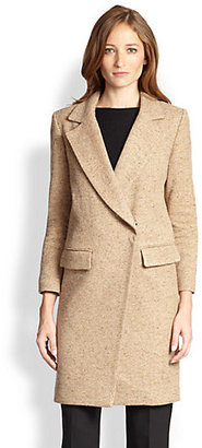 Milly Cleo Double-Breasted Tweed Coat