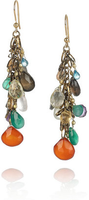 Rosantica Greta 24-karat gold-dipped multi-stone earrings