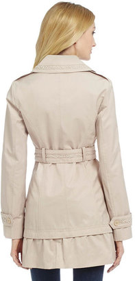 Jessica Simpson Belted Double-Breasted Trench Coat