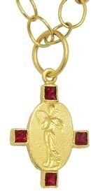 Cathy Waterman Muse Charm with Rubies - 22 Karat Gold