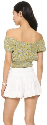 Free People Gypsy Road Smocked Top
