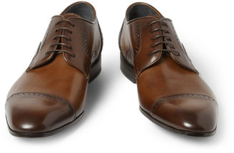 Lanvin Burnished-Leather Brogues