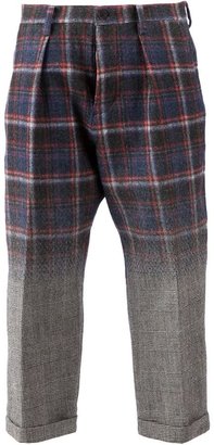 Taakk checked loose fit trousers