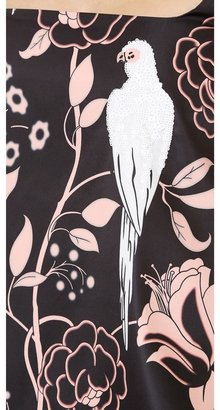 No.21 Sequined Bird Print Top