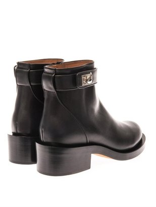 Givenchy Shark-lock leather ankle boots