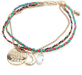 With Love From CA Thin Braid $ Charm Bracelet