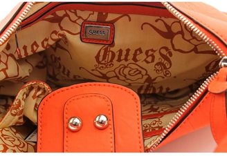 GUESS Donna Womens Orange Purse Faux Leather Hobo