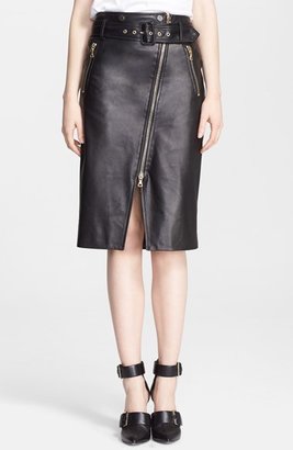 Jason Wu Zip Detail Leather Skirt