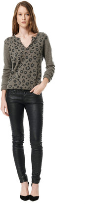 Rebecca Taylor Leopard Slit Sweater