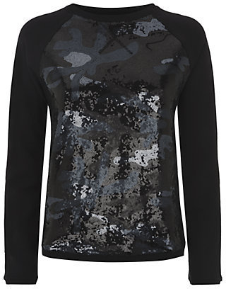 Ted Baker Bethh Camouflage Sequin Sweater
