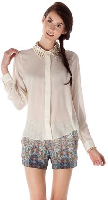 Romeo & Juliet Couture Stud Collar Blouse