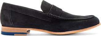 Paul Smith Slate Blue Suede Penny Loafers
