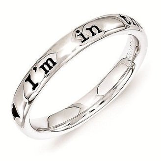 Silver Stackable Lyric Ring I'm In The Mood For Love  3.25 mm Band, QSK1554
