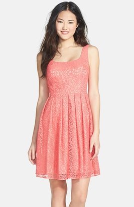 Ali Ro Scoop Neck Lace Fit & Flare Dress