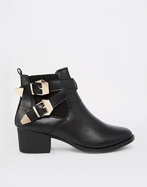 Truffle Collection Truffle Jet Buckle Strap Ankle Boots