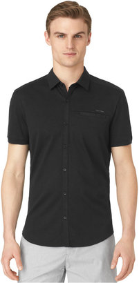 Calvin Klein Coated-Front Placket Shirt