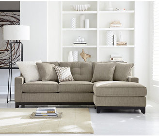 Clarke Fabric 2-Piece Sectional Sofa: Custom Colors