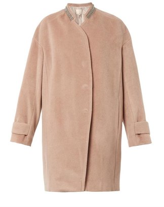 Rebecca Taylor Chain-embellished wool-blend coat