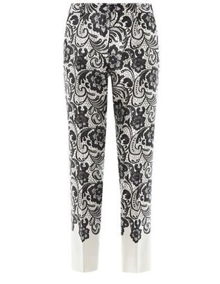 Dolce & Gabbana Lace-print cropped trousers