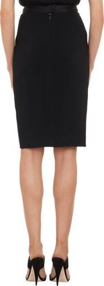 L'Agence Slit-Front Pencil Skirt-Black