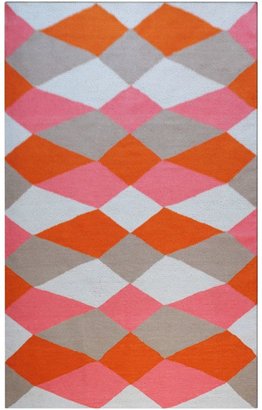 Xavier & Me Kite Woven Designer Rug, Pink/Orange, 140x200cm