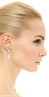 Erickson Beamon Glass Pearl Drop Earrings