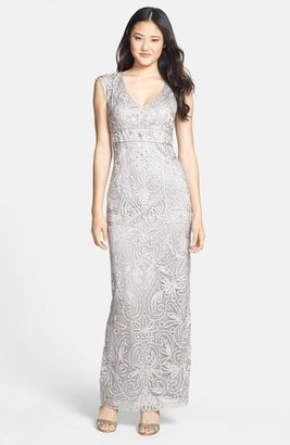 Sue Wong Embellished Illusion Back Gown