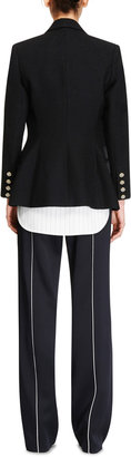 Meadham Kirchhoff Satin-Trimmed Tweed Blazer