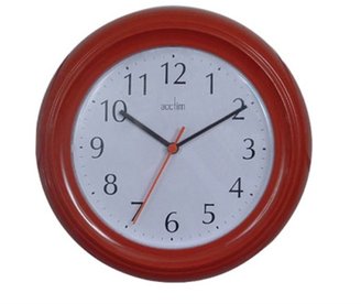 Acctim Pf Wycombe Wall Clock Red