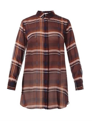 MiH Jeans The Oversized check silk shirt